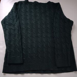 Lauren Ralph Lauren Black Label Metallic Lurex Cable-Knit Sweater NWOT